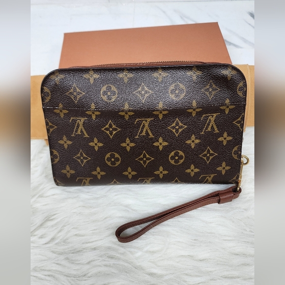 Authentic Louis Vuitton Monogram Orsay Clutch Hand Bag Full Set - Picture 3 of 16